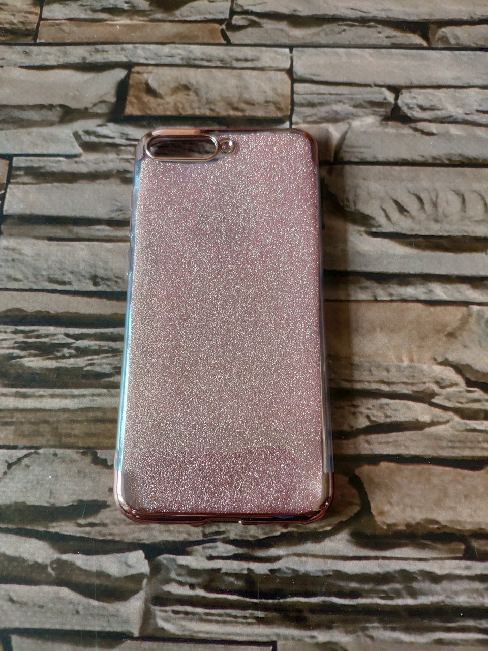 Чохол блискучий для Huawei Y6 2018 Рожевий обідок