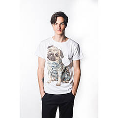 Футболка Urbanist Tattoo Pug White Male, Розмір XXL