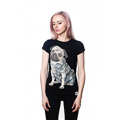 Футболка Urbanist Tattoo Pug Black Female, Розмір XS