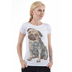 Футболка Urbanist Tattoo Pug White Female, Розмір XS