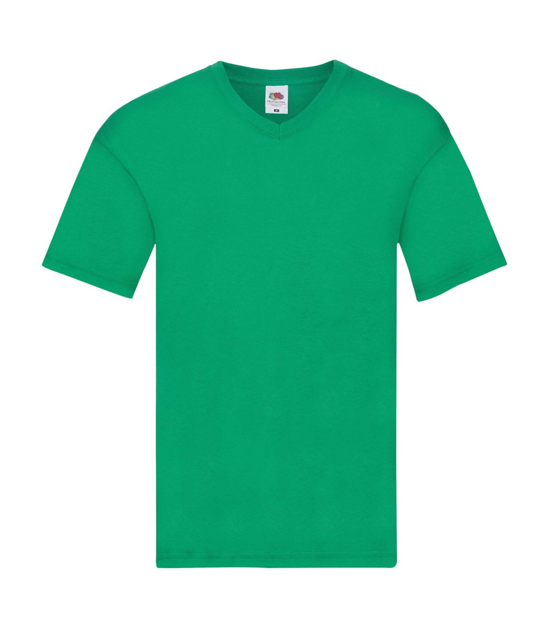 Чоловіча футболка з V-подібним вирізом тонка зелена 426-47