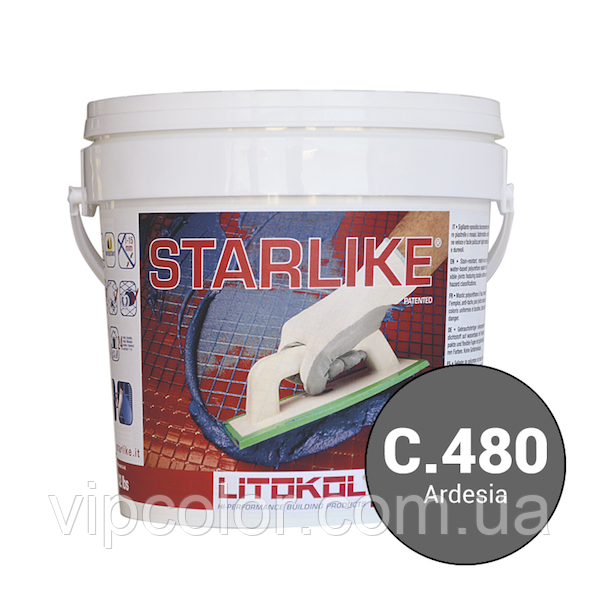 Litokol Starlike Classic Collection С. 480 Ардезія 5 кг фуга для укладання плитки і затирки швів