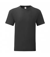 Мужская футболка однотонная черная 430-36