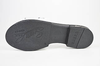 Шльопанці білі з дрібними прикрасами з металу Guero 2112 36,38 розмір, фото 5