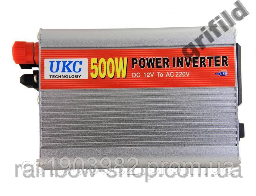 Перетворювач автоінвертор 12V-220V 500W