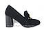 Туфлі жіночі замшеві, чорні V 1236, фото 3