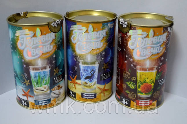 Набір креат творч Гелева свіча в тубусі GS 01 01,02,03 06 дитяча іграшка, фото 1