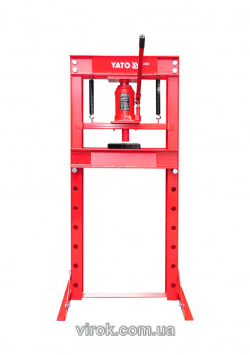 Прес гідравлічний рамний YATO; навантаж.- 30 т, роб. зона - 0-795 мм, ширина рами - 520 мм, фото 1