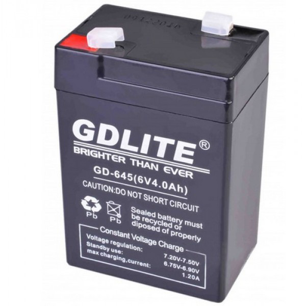 Акумулятор 6 вольт 4 ампер GD 645 (6V 4.0 Ah) GDLITE