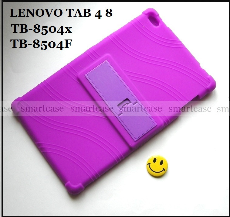 Фіолетовий силіконовий чохол з підставкою для Lenovo Tab 4 8 LTE TB-8504X Wi-FI TB-8504F м'який Stand TPU