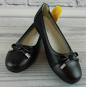 Балетки для дівчаток Чорні Clibee Румунія розмір 32 розмір 33