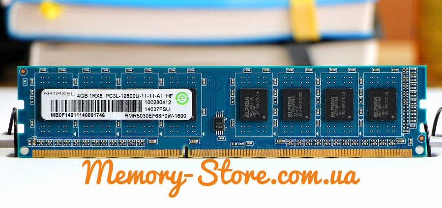 Оперативна пам'ять для ПК Ramaxel DDR3 4Gb 1Rx8 PC3L-12800 1600MHz, Intel та AMD, б/в, фото 1