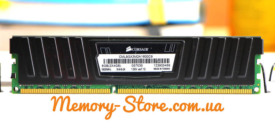 Оперативна пам'ять для ПК Corsair DDR3 4Gb 2Rx8 PC3-12800 1600MHz, Intel та AMD, б/в, фото 1