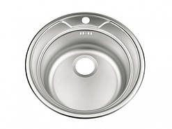 Мийка кухонна з неіржавкої сталі врізна для кухні 490 (49) SATIN (матовий) Fabiano
