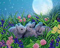Схема для вышивки бисером Луные кролики.