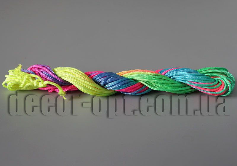 Шнурок для браслетів кольоровий 1,5 мм/12,5 м