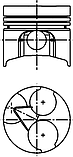 Поршень з кільцями (76 мм + 0.50) для двигуна Kubota D1005,, фото 2