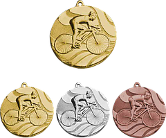 Медаль MMC5350 "Велоспорт" зі стрічкою (50mm) 