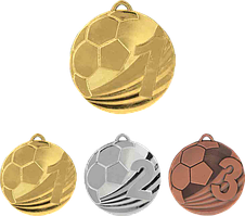 Медаль MD2450 "Футбол" зі стрічкою (50mm) 