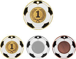 Медаль MMC5150 "Футбол" з жетоном і стрічкою (50mm) 