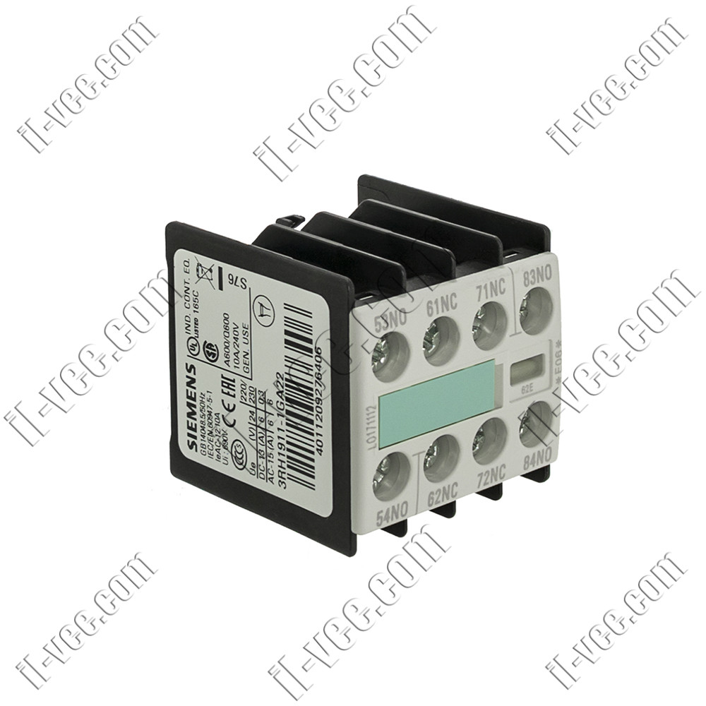Блок допоміжних контактів Siemens 3RH1911-1GA22, 2NO+2NC