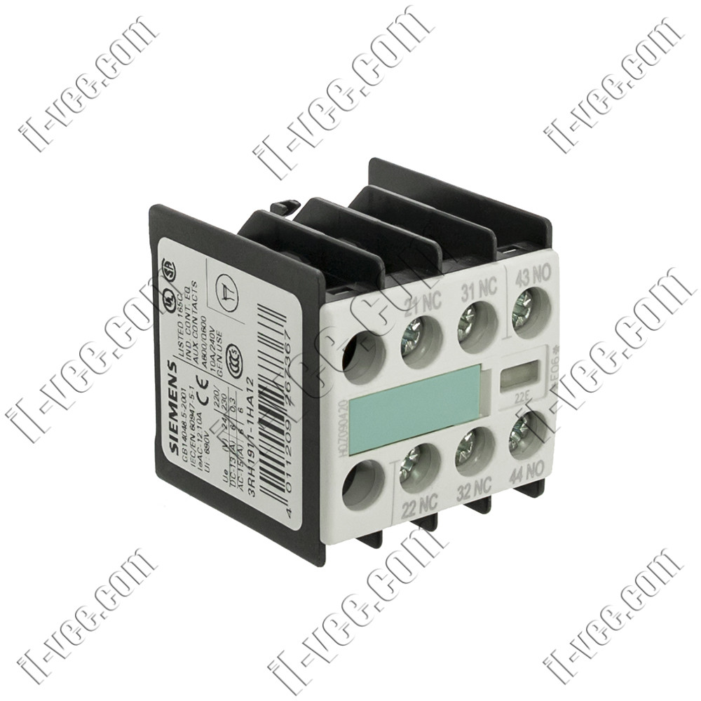Блок допоміжних контактів Siemens 3RH1911-1HA12, 1NO + 2NC