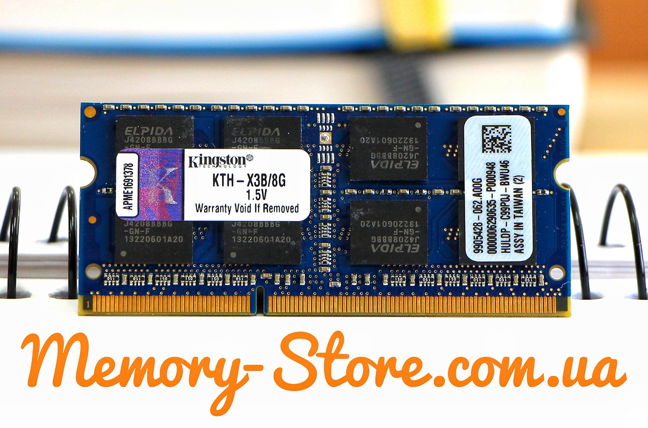 Оперативна пам'ять для ноутбука Kingston DDR3 8GB PC3-10600S 1333MHZ 1.5 V SODIMM (б/у)