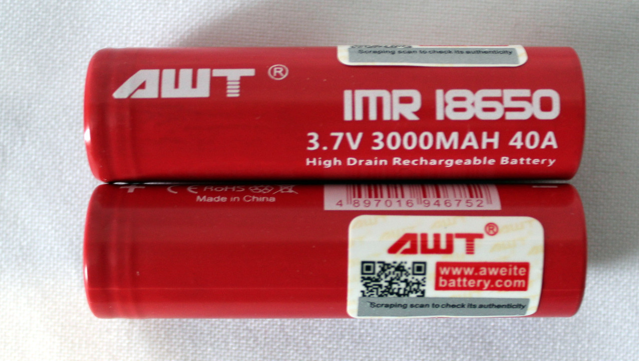 Акумулятор літій-іонна AWT Li-ion 18650 3000 mAh 3.7 V