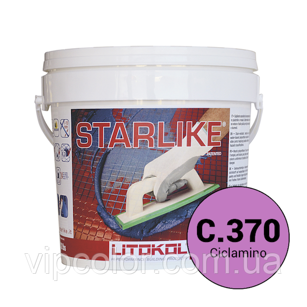 Litokol Starlike Glamour Collection С. 370 Цикламен 5 кг двокомпонентний склад для затирання STRCCL0005