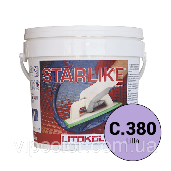Litokol Starlike гламур кольору С. 380 Ліловий 5 кг Двокомпонентна фуга для фуги швів