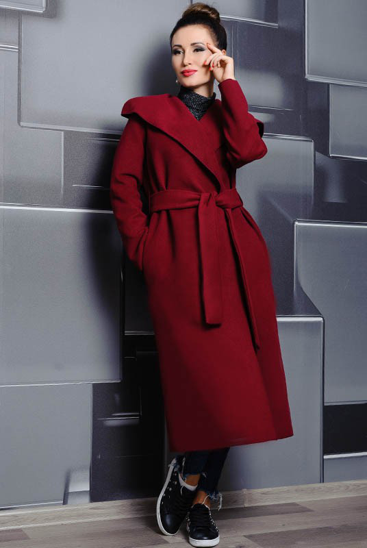 Жіноче пальто з капюшоном Маріз 42-46рр
