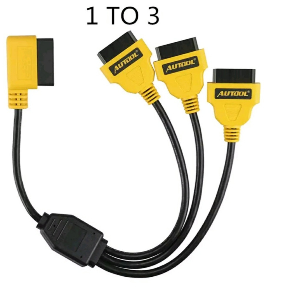 Autool розгалужувач обд2 на 3 обд2 OBD2 подовжувач OBDII роз'єм 16pin