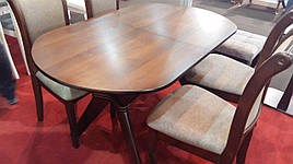 Стіл овальний розкладний Оріон горіх темний Модуль Люкс