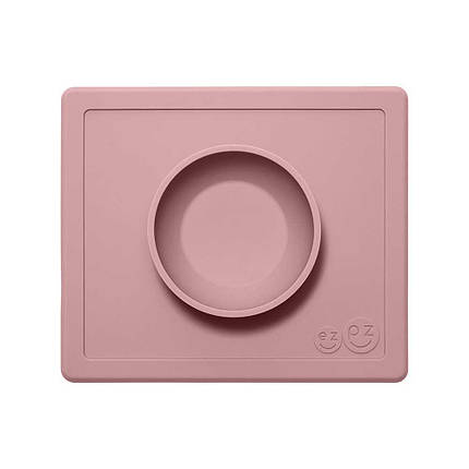 Силіконова миска-килимок EZPZ Happy Bowl Колір — Рожевий, фото 2
