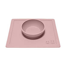 Силіконова миска-килимок EZPZ Happy Bowl Колір — Рожевий