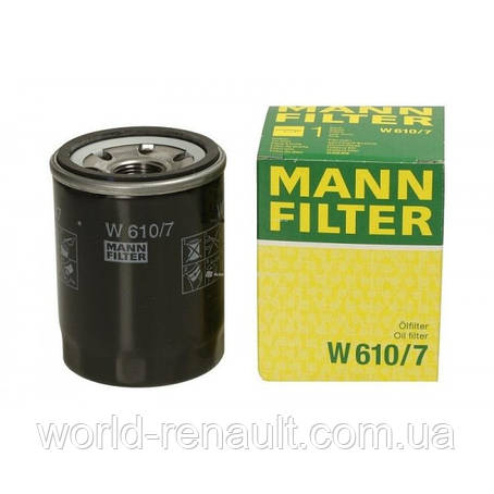 Оливний фільтр на Рено Колеос 2.5i 16V/MANN W 610/7, фото 2