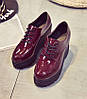 Шикарні туфлі лаковані черевики на високій підошві Ботильйони, фото 4