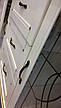 Комод з вітражами  2Д3Ш  для вітальні  в класичному стилі Мікс меблі колір слонова кістка  + патина золото, фото 3