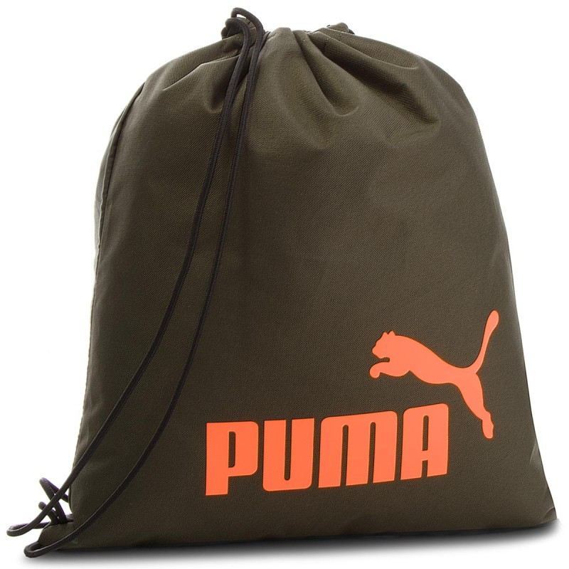 Рюкзак-мішок спортивний Puma Phase Gym Back 074943 05 (темно-зелений, на тренування, 16 літрів, логотип пума)