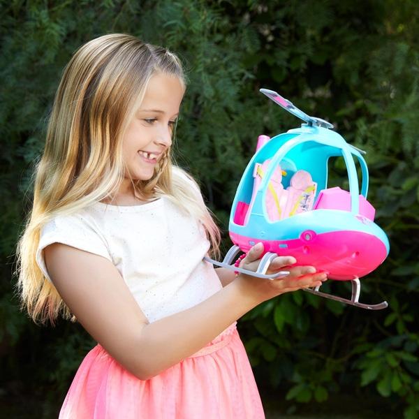 Вертолет Барби Barbie Travel Pink and Blue Helicopter with Spinning Rotors