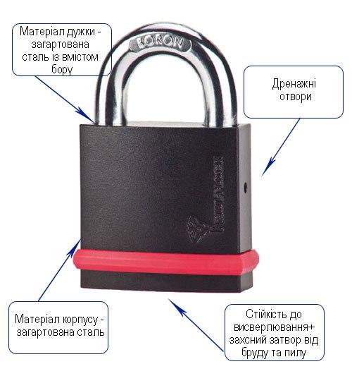 Навесной замок MUL-T-LOCK NE12L *INTERACTIVE+ 264S+ 25 мм 12 мм