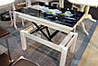 Стіл трансформер Флай зі склом Fusion Furniture, колір білий, фото 6