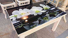 Стіл трансформер Флай зі склом Fusion Furniture, колір білий, фото 5