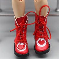 Сапожки для куклы блайз Blythe, ботинки для Блайз с сердечком красные