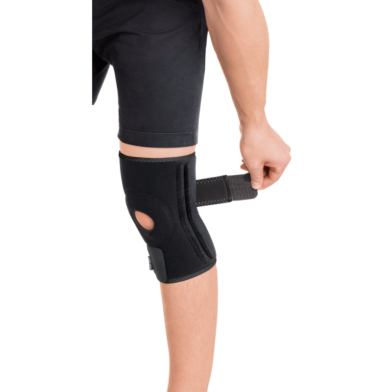 Бандаж для колінного суглоба з 4 ребрами жорсткості роз'ємний неопреновий Тип 518