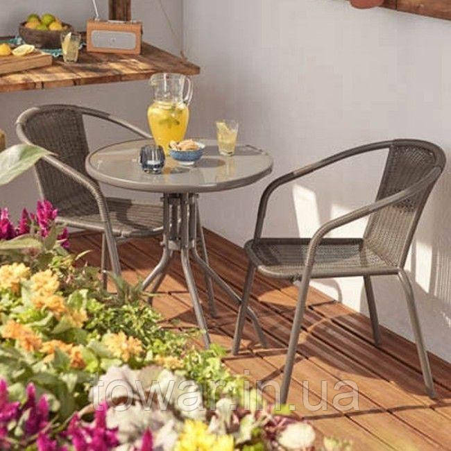 Набір садових меблів Bari балкон стіл +2(4) стільця Польща