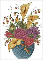 Вишивка хрестиком Ідейка Квіти у вазі (ide_H231) 33×43 см
