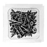 Саморіз по дереву 3,5х19мм, шуруп по дереву, чорний саморіз для гіпсокартона (100 штук), фото 2