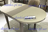 Раздвижной стол TM-75 Vetro Mebel 120/145, матовый капучино-латте, фото 2