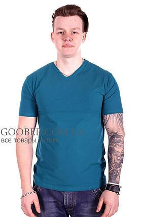 Чоловіча однотонна футболка 44/3 Mastif зелений M, фото 1